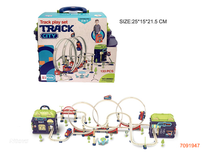 TRAIN TRACK W/MUSIC W/O 2*AAA BATTERIES IN TRAIN 133PCS