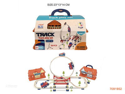 TRAIN TRACK W/MUSIC W/O 2*AAA BATTERIES IN TRAIN 59PCS