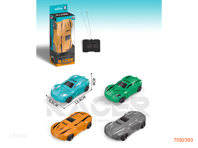 27MHZ 2CHANNELS R/C CAR W/O 2*AA BATTERIES IN CAR/2*AA BATTERIES IN CONTROLLER 2ASTD 2COLOURS