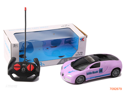 27MHZ 1:18 4CHANNELS R/C CAR W/LIGHT W/O 3*AA BATTERIES IN CAR/2*AA BATTERIES IN CONTROLLER