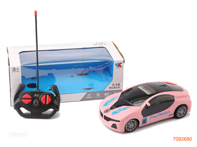 27MHZ 1:18 4CHANNELS R/C CAR W/LIGHT W/O 3*AA BATTERIES IN CAR/2*AA BATTERIES IN CONTROLLER