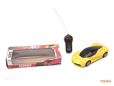 27MHZ 1:18 2CHANNELS R/C CAR W/O 3*AA BATTERIES IN CAR/2*AA BATTERIES IN CONTROLLER 2COLOURS