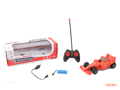 49MHZ 1:18 4CHANNELS R/C CAR W/LIGHT/3.7V 500MAH BATTERY PACK/USB CABLE W/O 2*AA BATTERIES IN CONTROLLER 2COLOURS