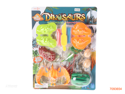 2IN1 DEFORMED DINOSAUR EGG AND PLASTICINE SET