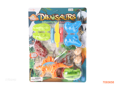 2IN1 DEFORMED DINOSAUR EGG AND PLASTICINE SET