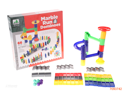 MARBLE RUN & DOMINOES 66PCS