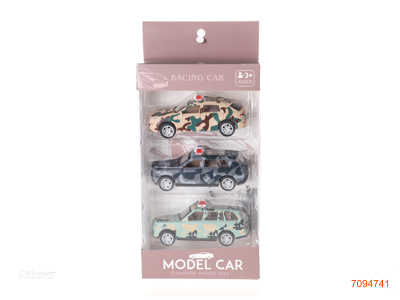 1:50 PULL BACK DIE-CAST CAR 3PCS