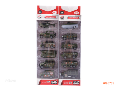 1:64 PULL BACK DIE-CAST CAR 6PCS 2ASTD