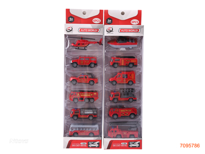 1:64 PULL BACK DIE-CAST CAR 6PCS 2ASTD