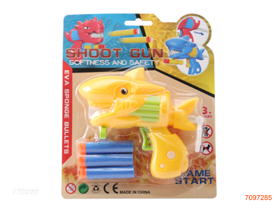 SOFT BULLET GUN W/3PCS BULLET 4COLOURS