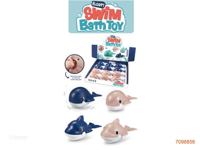 WIND UP DOLPHIN/WHALE 12PCS/DISPLAY BOX 2ASTD 2COLOURS