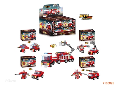 4 IN 1 FIRE FIGHTING BLOCK,20PCS/DISPLAY BOX