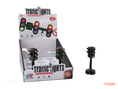 TRAFFIC LIGHTS W/LIGHT/SOUND/3*AG13 BATTERIES PER PCS 12PCS/DISPLAY BOX
