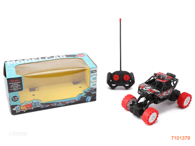 27MHZ 1:18 4CHANNELS R/C CAR W/LIGHT W/O 3*AA BATTERIES IN CAR/2*AA BATTERIES IN CONTROLLER 2COLOURS