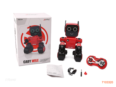 R/C ROBOT W/LIGHT/SOUND/MUSIC/3.7V BATTERY PACK IN ROBOT/USB CABLE W/O 2*AAA BATTERIES IN CONTROLLER.3COLOURS