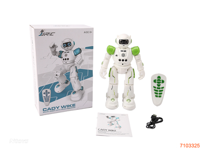 R/C ROBOT W/LIGHT/SOUND/MUSIC/3.7V BATTERY PACK IN ROBOT/USB CABLE W/O 2*AA BATTERIES IN CONTROLLER.2COLOURS