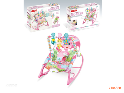 BABY ROCKING CHAIR W/SHAKE/MUSIC/3*AG13 BATTERIES W/O 1*D BATTERIES