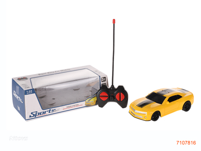 27MHZ 1:24 4CHANNELS R/C CAR W/O 3*AA BATTERIES IN CAR,2*AA BATTERIES IN CONTROLLER 2COLOURS