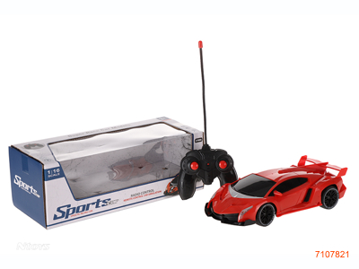 27MHZ 1:16 4CHANNELS R/C CAR W/O 4*AA BATTERIES IN CAR,2*AA BATTERIES IN CONTROLLER 2COLOURS