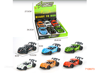 F/P CAR 6PCS/DISPLAY BOX 2ASTD 3COLOURS