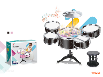 DRUM W/LIGHT/MUSIC W/O 3*AA BATTERIES 2COLOURS
