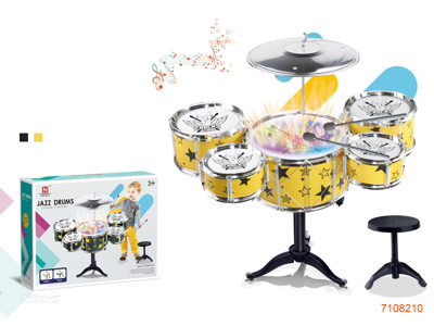 DRUM W/LIGHT/MUSIC W/O 3*AA BATTERIES 2COLOURS