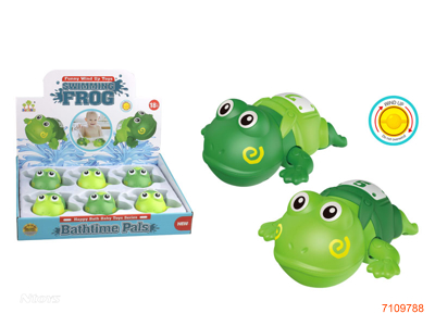 WIND UP FROG 6PCS/DISPLAY BOX 2COLOURS