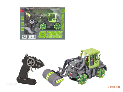 2.4G 8CHANNELS R/C CONSTRUCTION TRUCK W/LIGHT/3.7V BATTERY PACK IN CAR/USB CABLE W/O 2*AA BATTERIES IN CONTROLLER