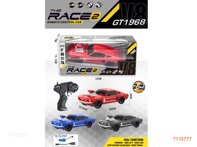 2.4G 1:16 4CHANNELS R/C CAR W/3.7V BATTERY PACK IN CAR/USB CABLE  W/O 2*AA BATTERIES IN CONTROLLER 3COLOURS