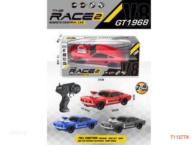 2.4G 1:16 4CHANNELS R/C CAR W/O 4*AA BATTERIES IN CAR,2*AA BATTERIES IN CONTROLLER 3COLOURS