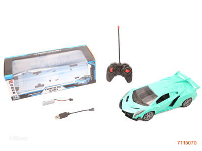 27MHZ 1:16 4CHANNELS R/C CAR W/LIGHT/3.7V BATTERY PACK IN CAR/USB CABLE W/O 2*AA BATTERIES IN CONTROLLER 2COLOURS