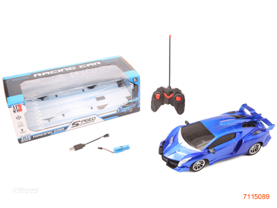 27MHZ 1:12 4CHANNELS R/C CAR W/LIGHT/3.7V BATTERY PACK IN CAR/USB CABLE W/O 2*AA BATTERIES IN CONTROLLER 2COLOURS