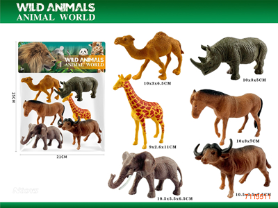 WILD ANIMAL 6PCS