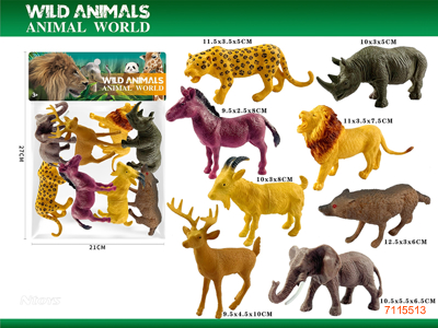 WILD ANIMAL 8PCS