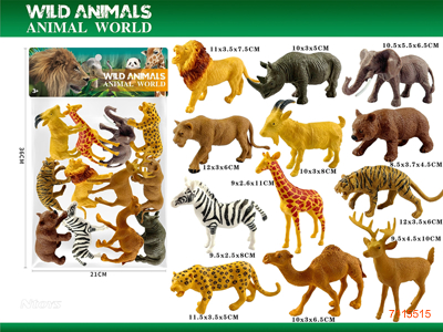 WILD ANIMAL 12PCS