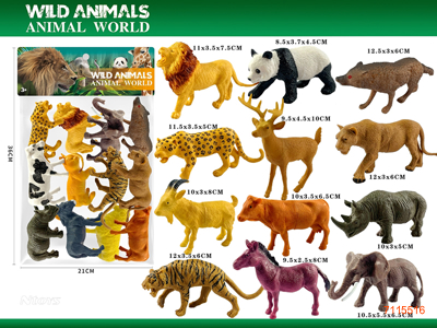 WILD ANIMAL 12PCS