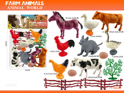 FARM ANIMAL SET 8PCS ANIMAL