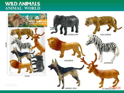 WILD ANIMAL 6PCS