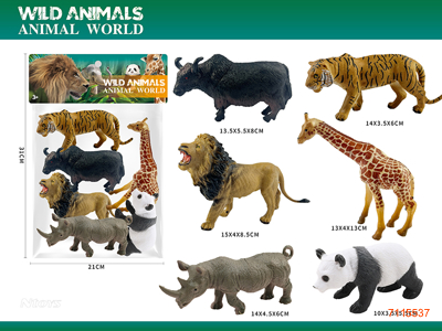 WILD ANIMAL 6PCS