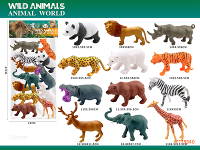 WILD ANIMAL 12PCS