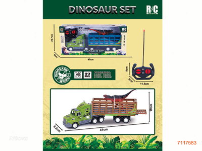 27MHZ 4CHANNELS R/C CAR W/DINOSAUR W/O 3*AA BATTERIES IN CAR/2*AA BATTERIES IN CONTROLLER 2COLOURS