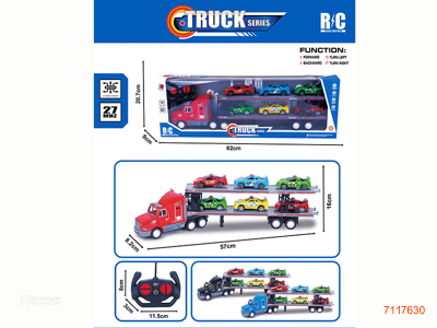 27MHZ 4CHANNELS R/C CAR W/6PCS FREE WHEEL MOTORBIKE W/O 3*AA BATTERIES IN CAR/2*AA BATTERIES IN CONTROLLER 3COLOURS