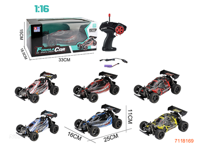 27MHZ 1:16 4CHANNEL R/C CAR W/3.7V BATTERY PACK IN CAR/USB CABLE W/O 2*AA BATTERIES IN CONTROLLER 3ASTD 2COLOURS