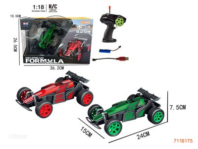 27MHZ 1:18 4CHANNEL R/C CAR W/3.7V BATTERY PACK IN CAR/USB CABLE W/O 2*AA BATTERIES IN CONTROLLER 2COLOURS