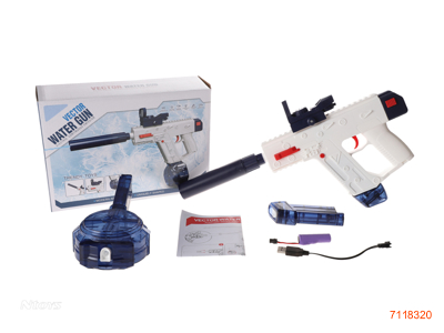 42CM B/O WATER GUN W/3.7V BATTERY PACK/USB CABLE