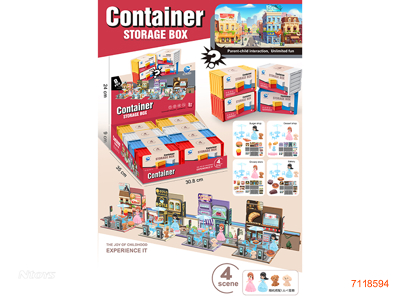 CONTAINER STORAGE BOX SET 8PCS/DISPLAY BOX 4ASTD