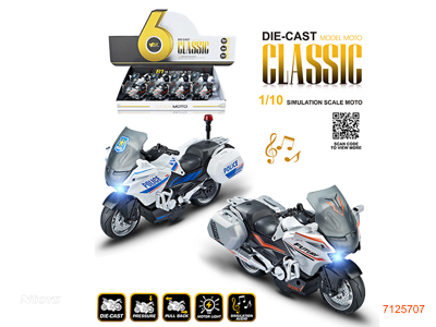 1:10 PULL BACK DIE-CAST MOTORCYCLYE W/LIGHT/SOUND/3*AG13 BATTERIES 8PCS/DISPLAY BOX 3COLORS