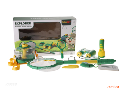 OUTDOOR EXPLORER SET W/LIGHT W/0 2*AAA BATTERIES IN FLASHLIGHT