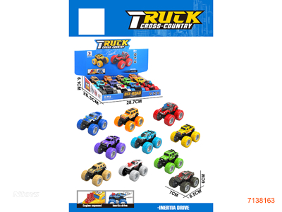 F/P CAR 12PCS/DISPLAY BOX 10ASTD 10COLOURS