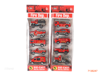 1:64 FREE WHEEL DIE-CAST CAR 5PCS 2ASTD